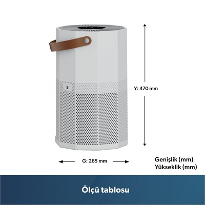 Homend 9012H Wi-Fi Destekli UV-C ve İyonizerli Akıllı Hava Temizleme Makinesi
