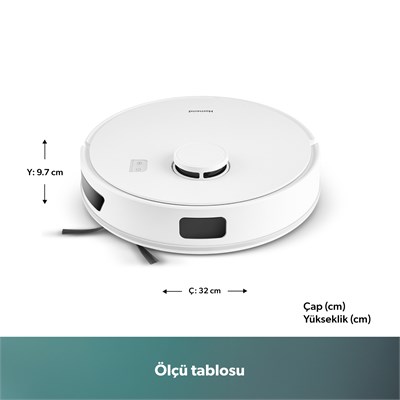 Homend Alex 10 Moplu ve LIDAR Haritalamalı 10.000 Pa Akıllı Robot Süpürge