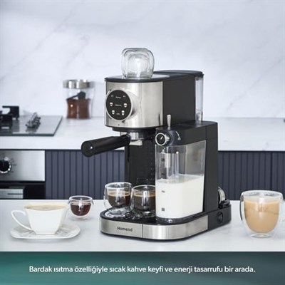 Homend Coffeebreak 5015H Süt Köpürtücülü Manuel Espresso Makinesi