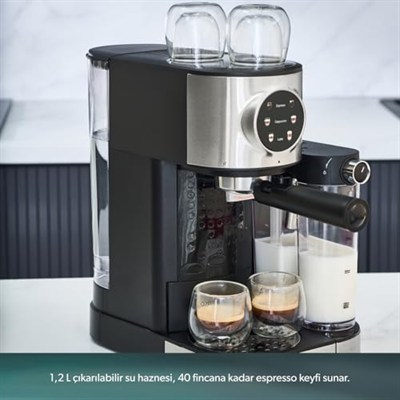 Homend Coffeebreak 5015H Süt Köpürtücülü Manuel Espresso Makinesi