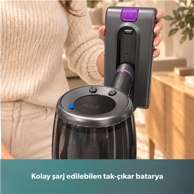 Homend Dustrıder 1273H Kablosuz Katlanabilir Borulu Şarjlı Dikey Süpürge Kırmızı