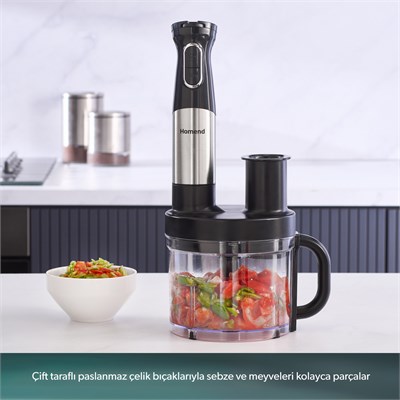Homend Functionall 2848H Mutfak Robotu 1500W Inox