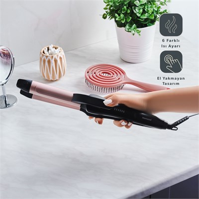 Homend Hairmony 4605H 2si 1 Arada Düzleştirici ve Maşa Özellikli Saç Şekillendirici
