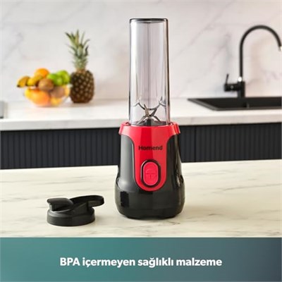 HOMEND Homend Mixfresh 7026H Kişisel Smoothie Blender Siyah Kırmızı