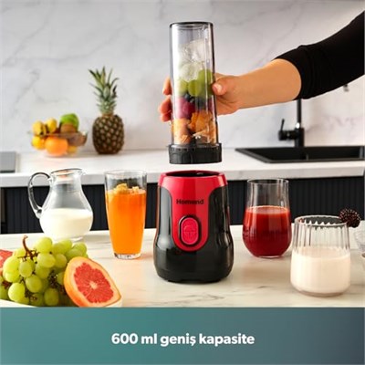 HOMEND Homend Mixfresh 7026H Kişisel Smoothie Blender Siyah Kırmızı