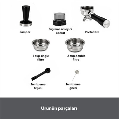Homend LattePrimo Barista Tipi Çekirdek Öğütücülü Espresso Makinesi, 20 Sıcak ve Soğuk İçecek