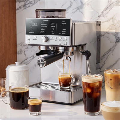 Homend LattePrimo Barista Tipi Çekirdek Öğütücülü Espresso Makinesi, 20 Sıcak ve Soğuk İçecek