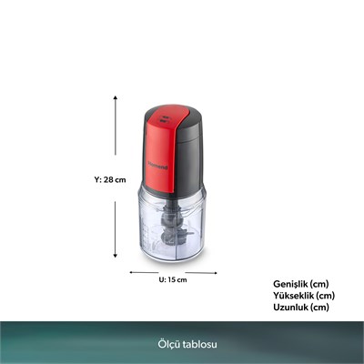 Homend Robochop 2110h Doğrayıcı Siyah Kırmızı