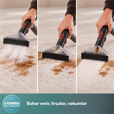 Homend Stain-X 1257H 2 in 1 Halı ve Buharlı Temizleme Makinesi