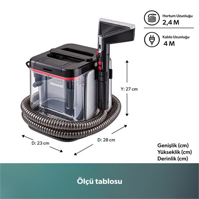 Homend Stain-X 1257H 2 in 1 Halı ve Buharlı Temizleme Makinesi