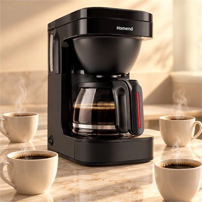 Homend Take 5 Brew 5019H Filtre Kahve ve Çay Demleme Makinesi Siyah