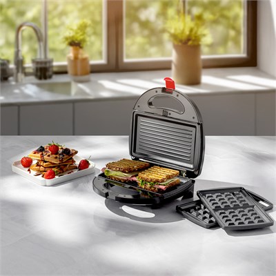 Homend Toastbuster 1325H Çıkarılabilir Waffle Plakalı Tost Makinesi