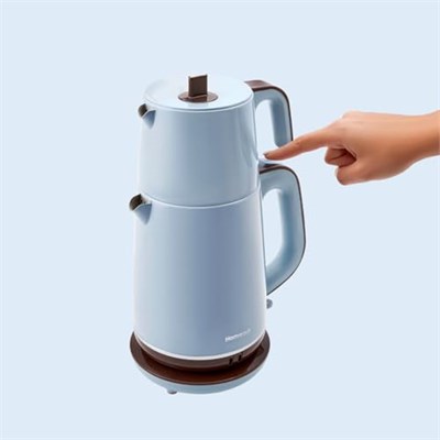 Homend Vintage Royaltea 1735H Inox Çay Makinesi Mavi