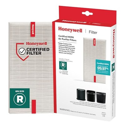 Honeywell HEPA Hava Temizleyici Filtre R, HPA 100/200/300 ve 5000 Serisi için 1li Paket - Havadaki Alerjen Hava Filtresi Orman Yangını/Duman, Polen, Hayvan Kepeği ve Tozu Hedefler