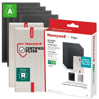 Honeywell Hepa hava temizleyici filtre kiti – 2 HEPA R yedek filtre ve 4 A karbon ön filtre dahil