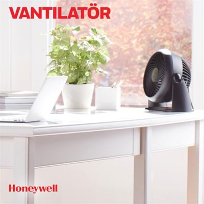HONEYWELL TurboForce Turbo Vantilatör HT900E, Sessiz Soğutma, 90 Dereceye Kadar Ayarlanabilir Eğim Açısı, 3 Hız Ayarı, Duvara Montaj, Masa Vantilatörü - Siyah