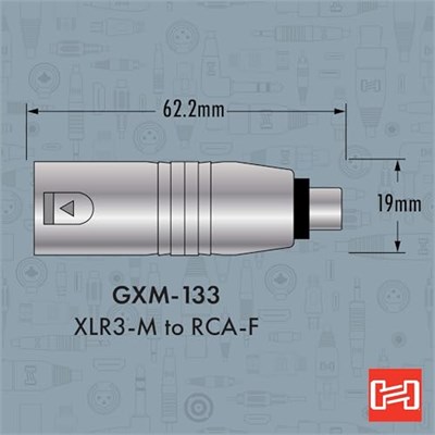 Hosa RCA (F) - XLR (M) Çevirici (GXM-133)