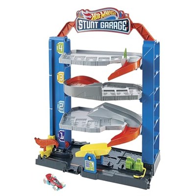 Hot Wheels Akrobasi Garajı Oyun Seti Hot Wheels Maceraya Başlangıç Garajı, 4 Katlı, 3-8 Yaş Arası Çocuklar İçin GNL70 GNL70