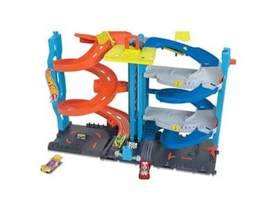 Hot Wheels Heyecanlı Yarış Kulesi Oyun Seti 1 adet oyuncak araba ve Dönüşen Yarış Kulesi oyun seti içeren Hot Wheels™ şehri pist seti HKX43