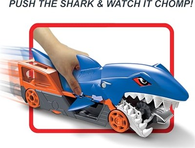 Hot Wheels Köpek Balığı Taşıyıcı Hot Wheels Köpek Balığı Taşıyıcı Oyun Seti, 1 Adet 1:64 Ölçekli Araba İçerir, 4-8 Yaş Arası Çocuklar İçin GVG36 GVG36