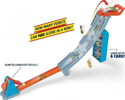 Hot Wheels Şampiyonluk Parkuru Yarış Seti, Hill Climb Champion Pist Seti, Fırlatıcılı GBF83