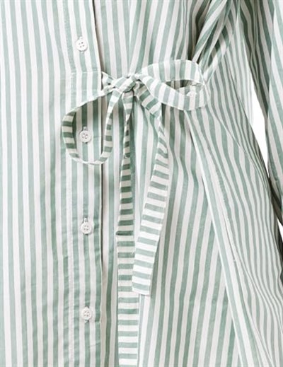 House of Silk 2022DRESS007 Stripes Koton Gömlek Elbise