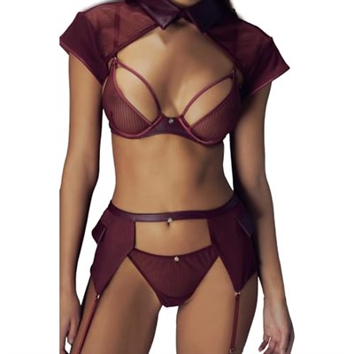 House of Silk Fleur Tül Sütyen Bordo Sütyen Kadın