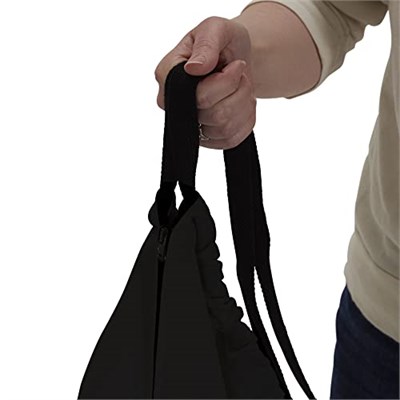 Household Essentials Hanging Cotton Canvas Laundry Hamper Bag, Black