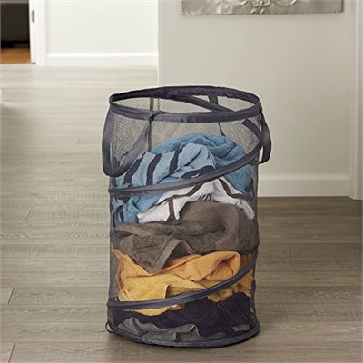 Household Essentials Katlanabilir File Çamaşır Sepeti, Kömür Grisi, 2027-1