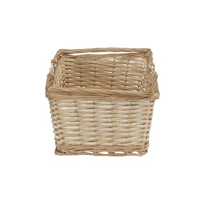 Household Essentials ML-2202 Kulplu Üstü Açık Pazar Sepeti, Kahverengi