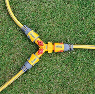 HOZELOCK 2256H Çift Çıkışlı, İkili (2li), Vanalı Musluk Bağlantısı, Dağıtıcı Adaptörü