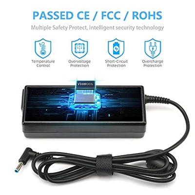 HP 250 255 G2 G3 G4 G5 Dizüstü Bilgisayar Adaptörü, HP Pavilion X360 15 17, HP ProBook G3 G4 G5 G6 G7 Serisi 430 440 450 55 47 0 640 645 655 Konnektör: 4,5 mm x 3,0 mm