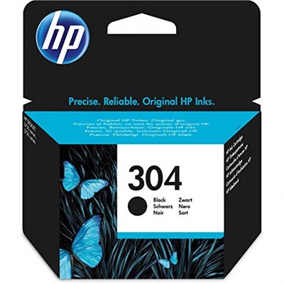 HP 304 Siyah Mürekkep Kartuş, 120 Sayfa (N9K06AE) - Seçenekler: HP 304 (120 sf), HP 301 (190 sf)