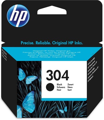 HP 304 Siyah Mürekkep Kartuş, 120 Sayfa (N9K06AE) - Seçenekler: HP 304 (120 sf), HP 301 (190 sf)