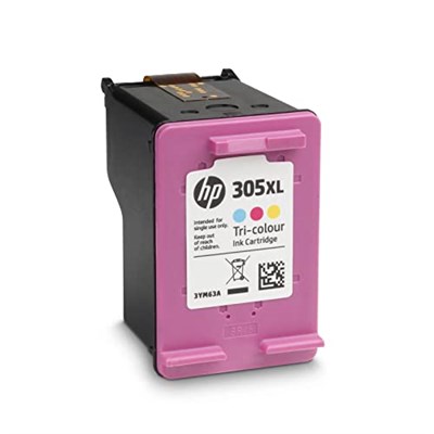HP 6ZA94AE 305XL Yüksek Verimli Orijinal Mürekkep Kartuşları, Siyah/Üç Renkli, Çoklu Paket