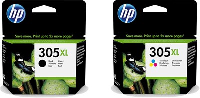 HP 6ZA94AE 305XL Yüksek Verimli Orijinal Mürekkep Kartuşları, Siyah/Üç Renkli, Çoklu Paket