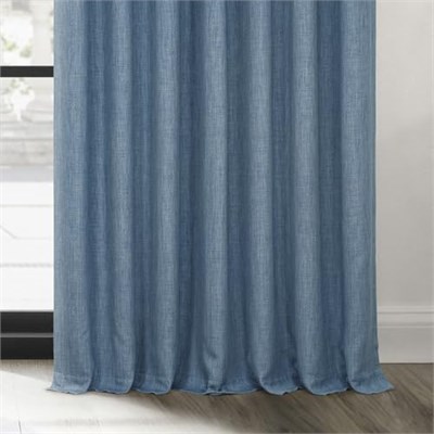 HPD Half Price Drapes BOCH-LN-DW-P keten karartma perdesi, ekstra geniş, 100 x 108 cm, denim