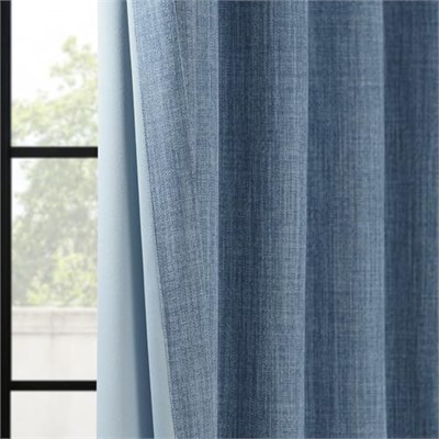 HPD Half Price Drapes BOCH-LN-DW-P keten karartma perdesi, ekstra geniş, 100 x 108 cm, denim