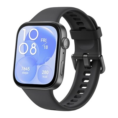 HUAWEI WATCH FIT 3 Akıllı Saat, iOS ve Android ile uyumlu, 1.82 inç AMOLED Ekran, Ultra İnce Tasarım, Kapsamlı Sağlık Takibi, Kapsamlı Sağlık Yönetimi, 10 Güne Kadar Pil Ömrü, Siyah