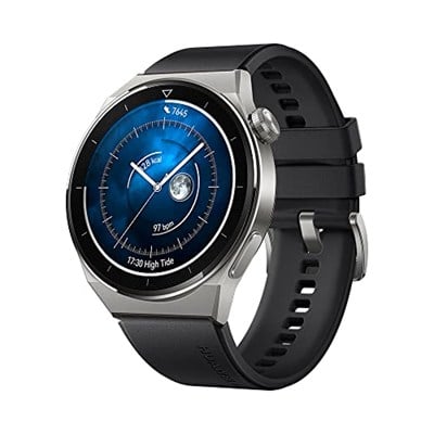 Huawei Watch GT 3 Pro 46mm Titanyum Kasa ve Siyah Kauçuk Kayış Akıllı Saat