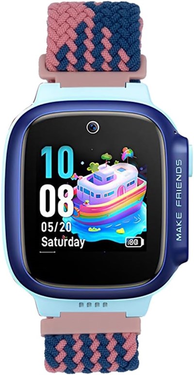 Huawei Watch GT5 41mm ile Uyumlu 18mm Çocuklara Özel Örgü Kordon, Pembe