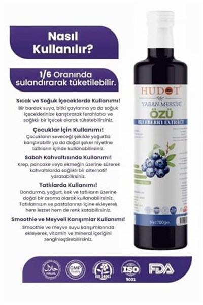 HUDOT GURME PREMIUM YABAN MERSİNİ ÖZÜ%100 DOĞAL