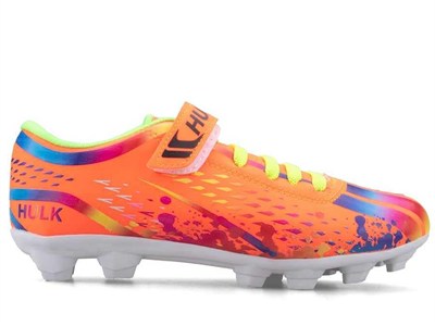 Hulk 129 Cırtlı Filet Numara 32 Çocuk Futbol Krampon Neon Oranj_Neon Yeşil