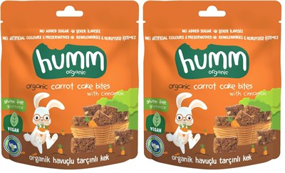 Humm Organic Glutensiz Vegan Havuçlu ve Tarçınlı Kek 2li paket