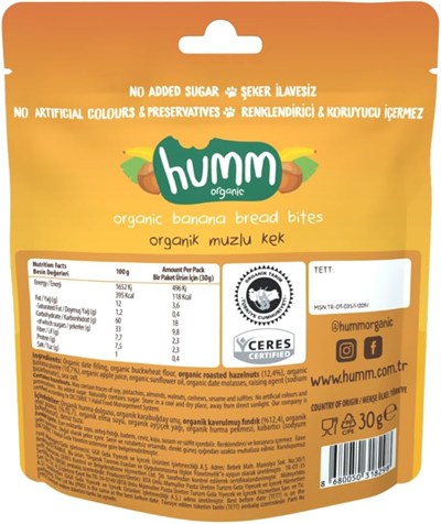 Humm Organic Glutensiz Vegan Muzlu Kek