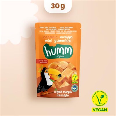 Humm Organic Organik Glutensiz Vegan Mangolu Mini Küpler - 30g