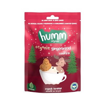 Humm Organic Organik Zencefilli Tarçınlı Vegan Kurabiye 1 Paket(55 Gr x 1 Adet)