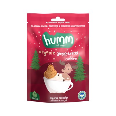 Humm Organic Organik Zencefilli Tarçınlı Vegan Kurabiye 1 Paket(55 Gr x 1 Adet)
