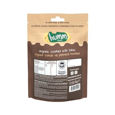 Humm Organic Tahinli ve Pekmezli Vegan Kurabiye 55 Gr