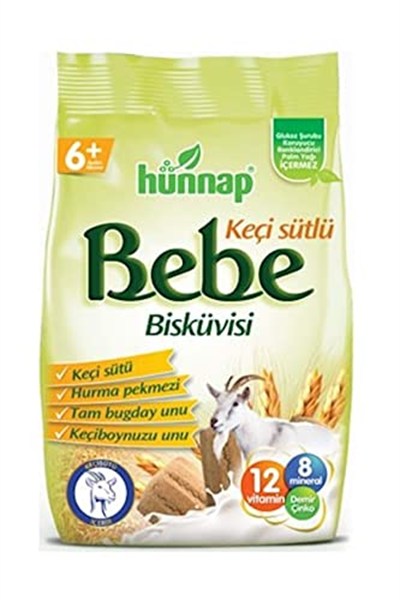 Hünnap-Hunnap Bebe Bisküvisi Keçi Sütlü 400 Gr X 12 Adet